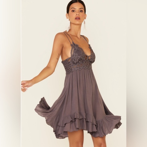 Free People One Adella Lace Slip Dress Small - Picture 4 of 15